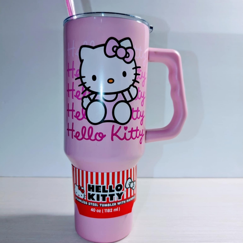 Hello Kitty 40 oz Tumbler – Light Pink – Stainless Steel – NEW